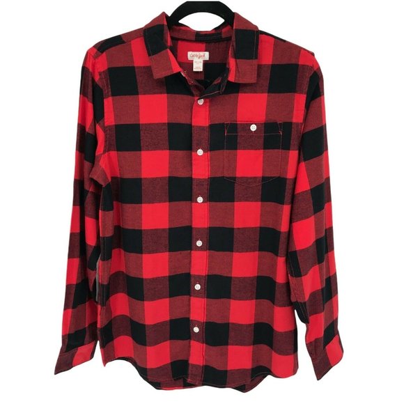 Cat & Jack Other - Cat & Jack Boys Checkered Flannel Casual Red Button Up Shirt  - Choose Size